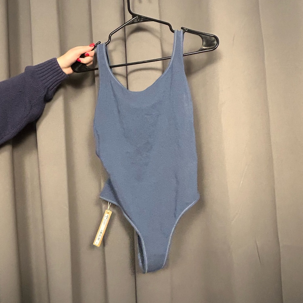 SKIMS Blue Body Suit